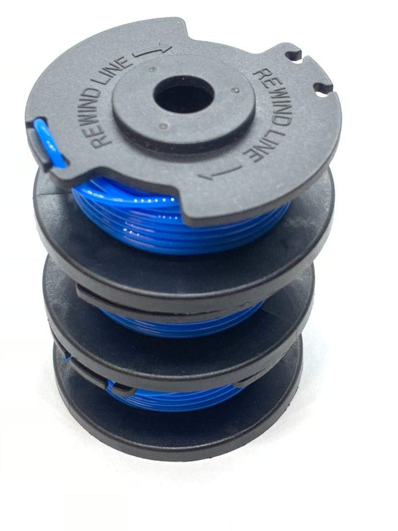 LBK0.065" Replacement Trimmer Spool Compatible Ryobi One+ AC14RL3A, 3-Pack, Made in USA
