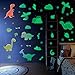 TOARTI 50 Stück Dinosaurier Wandsticker Kinder,Wandtattoo Kinderzimmer,Cartoon Tier Leuchtend Wandaufkleber,DIY Dino Leuchtsticker für Junge Schlafzimmer,Dino Wanddeko Babyzimmer Spielzimmer Geschenke