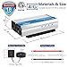 GIANDEL 2000Watt Power Inverter 12V DC to 110V 120V AC ETL Listed UL458 STD 2000W Inverter with 15 FT Wired Remote LED Display Dual Outlets for RVs Off Grid Solar Setup Truck Boat Marine
