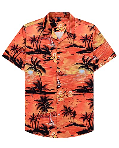Alimens & Gentle Hawaiian Shirt for Men Summer Beach...