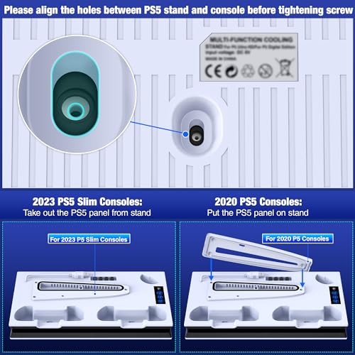 image for EXTREMECOOL PS5 Pro/Slim/Ps5 Stand and Cooling Station with Controller