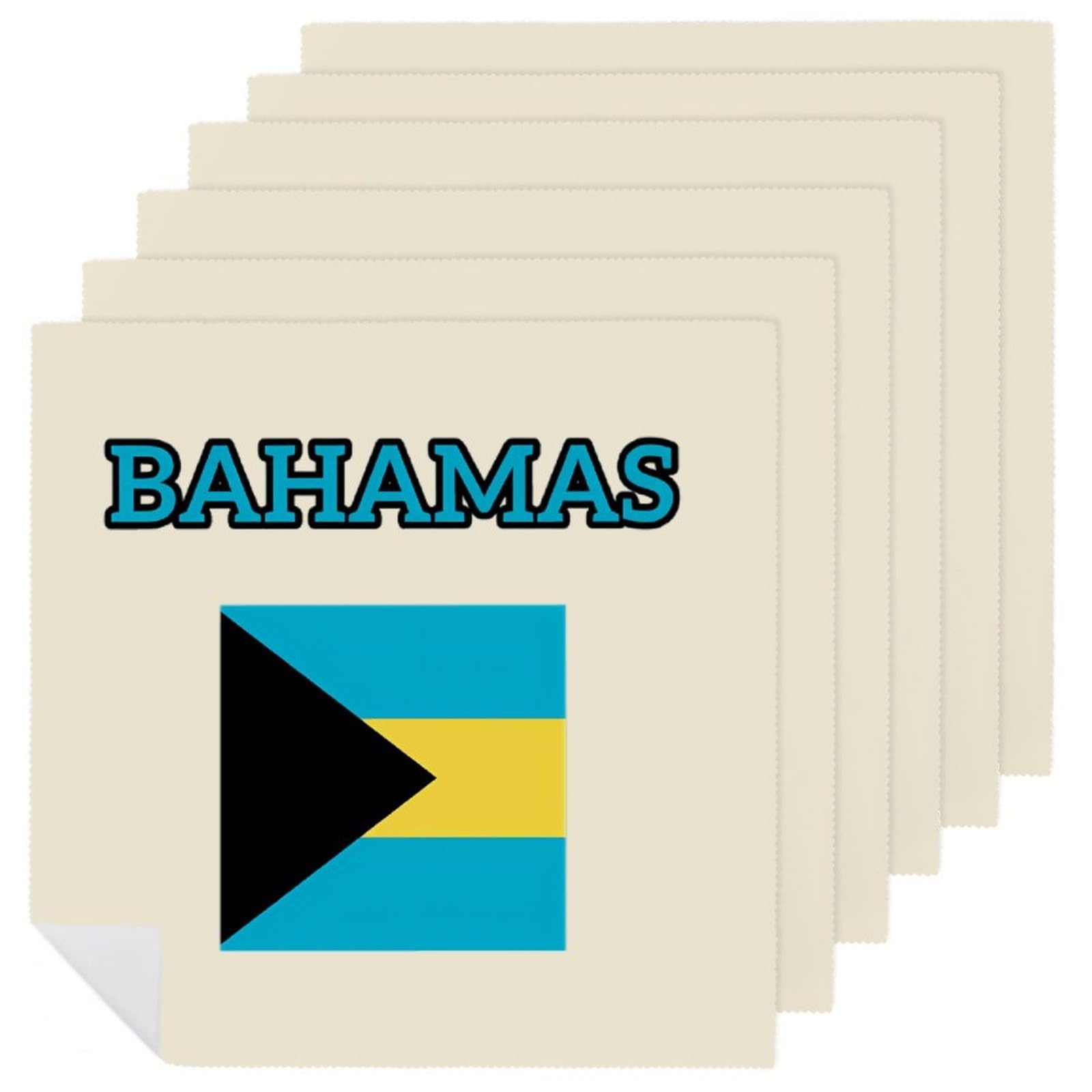 Servilletas de la bandera de Bahamas, elegancia textil lavable para mesas de hotel de lujo