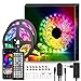 Produktbild led strip 12m Musiksynchronisation Farbwechsel RGB LED Streifen 44 Tasten Fernbedienung, empfindliches eingebautes Mikrofon, von der Anwendung gesteuerte LED Streifen, 5050 RGB LED Leuchtstreifen