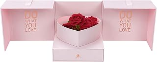 Alla hjärtans dag, alla hjärtans dag, alla hjärtans dag för kvinnor | Blommor med låda och papper med satinband för mors dag, alla hjärtans dag