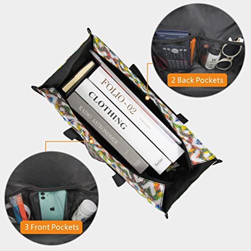 Image of TOPDesign Utility Water Resistant Tote Bag with 13 Pockets, Top Zipper Closure & Thick Bottom Support, for Working Women