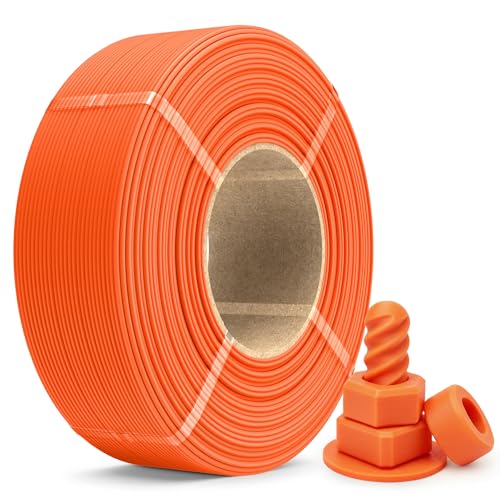 Image of SUNLU PETG Filament Refill 1.75mm 1KG, High Speed 3D Printer Filament Refill, No-Spool Matte PETG Refill for Reusable Spools Compatible with Bambu Labs Filament Printer, 1KG /Roll (Matte Orange)