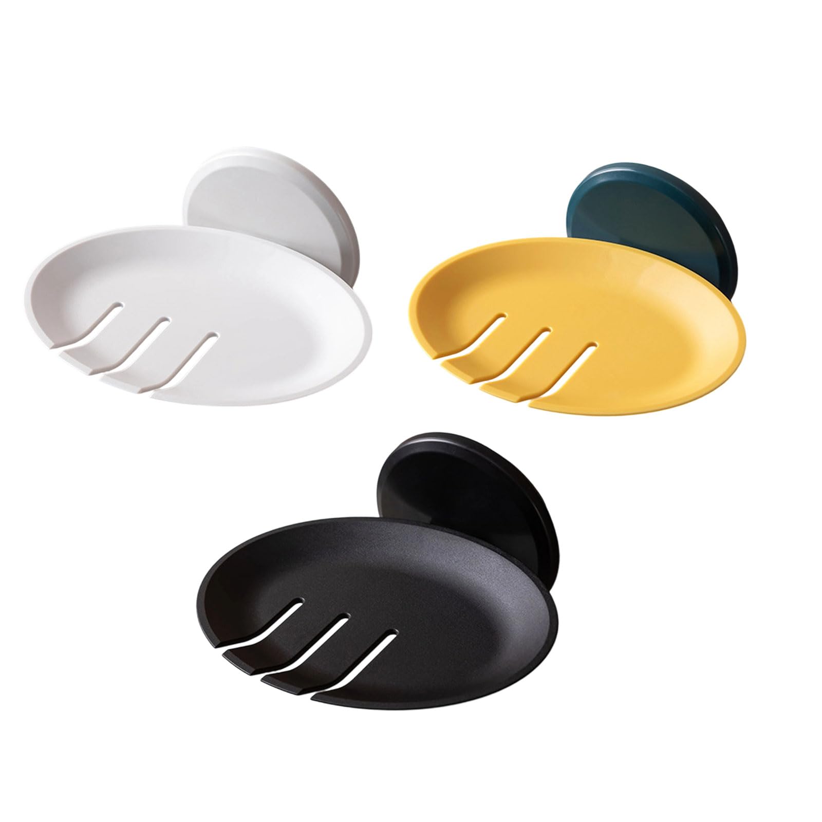 Soap Storage Rack with Drain for Fast Drainage Keep the Soap Dry Adhesive Type Creative Soaps with Drainage Holes