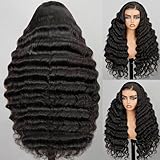 Arabella 5x6 Ready to Go Glueless Wigs Human Hair 210% Density Lace Front Wigs Human Hair 100% Loose Deep Wave Wigs Pre Cut Lace 12a Real Pre Bleached New Body Wave Wig(24inch, 5X6 Loose Curly Wig)