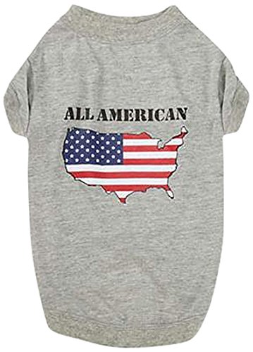 Zack & Zoey Americas Pup Tee, X-Small, States