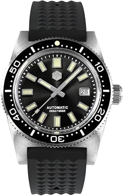 San Martin 37mm New 62mas Diver Mens Watches Classic Sapphire Glass PT5000 Automatic Mechanical Stainless Steel Dress Wristwatches