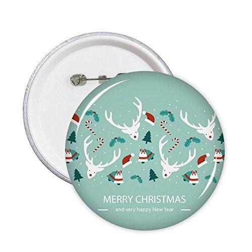 Badge rond Noël pour personnaliser facilement un vêtement sans l'abîmer lot de 5 pièces