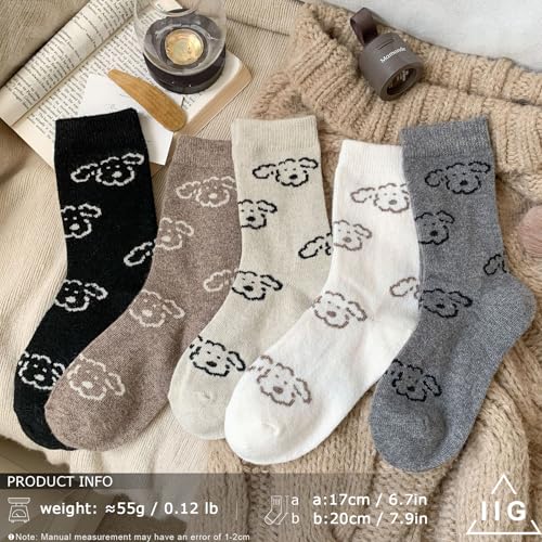Image of IIG Winter Warm Wool Socks for Women Original Design Trendy Boot Socks Ideal Gift