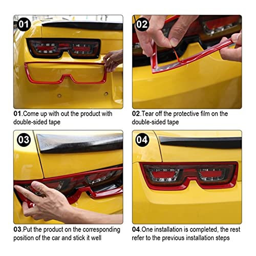 Feu arriere autocollants garniture pour masquer rayures optiques