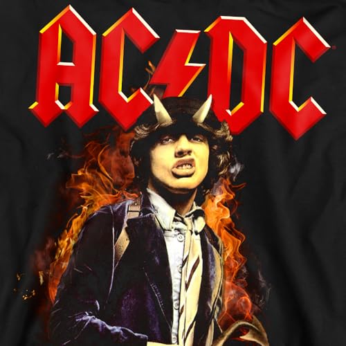 AC/DC ACDC Fire and Horns sweatshirt chaud coupe unisexe