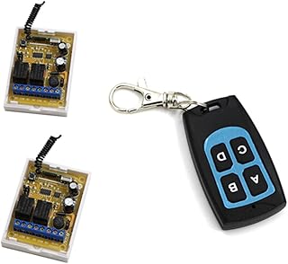 DC12V 24V 2CH Radio Controller RF Wireless Relay Remote Control Switch Waterproof Transmitter+2pcs Receivers for Lamp Window - (Color: 433Mhz)