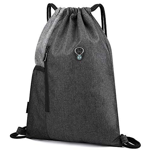 Mochila de Corda com Entrada para Fones Ouvido Água- Leve Bucket Bag Adultos Adolescentes Viagem Diária