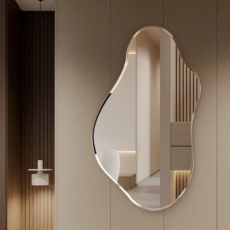 18x24 Wavy – Modern Asymmetrical Wall Mirror for Bathroom, Vanity, and Home Décor 12x 18 inch-image-8