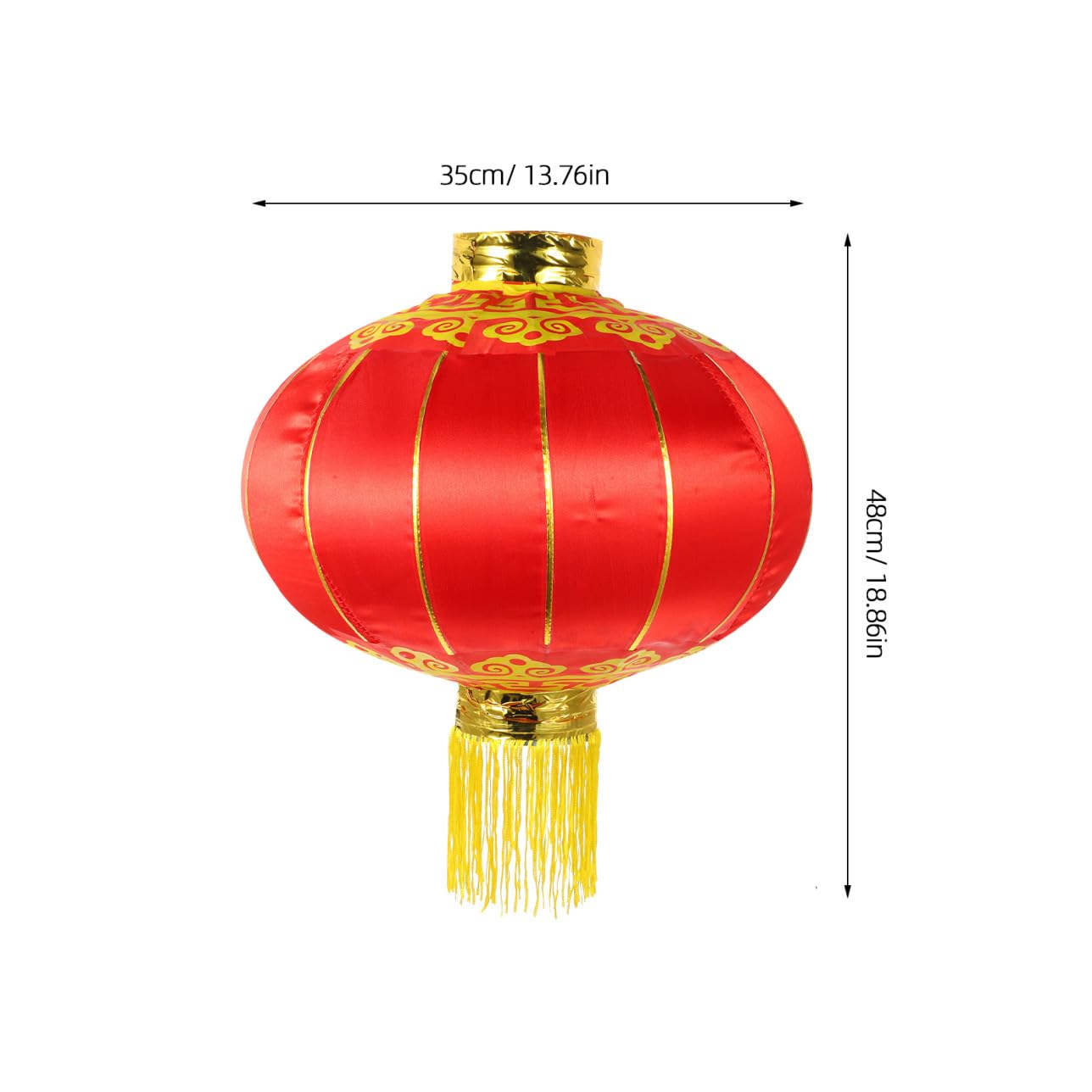 Faroles Rojos Tradicionales Chinos de Tela para Decoración de Año y Jardín, 2 Piezas, Linternas Colgantes Creativas para Fiesta y Celebración de Primavera