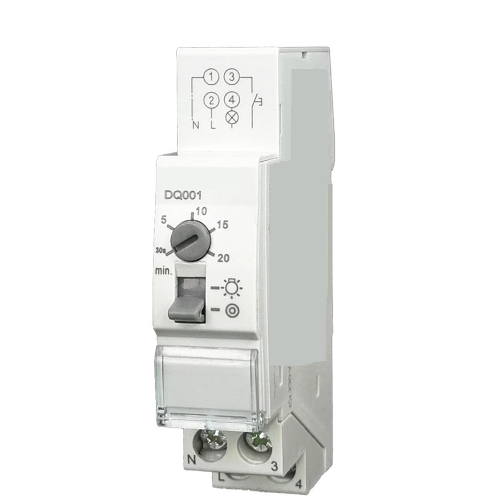 230V 16A 30s-10 minutes interval Staircase timer Switch Light lag relay(Blue Knob)