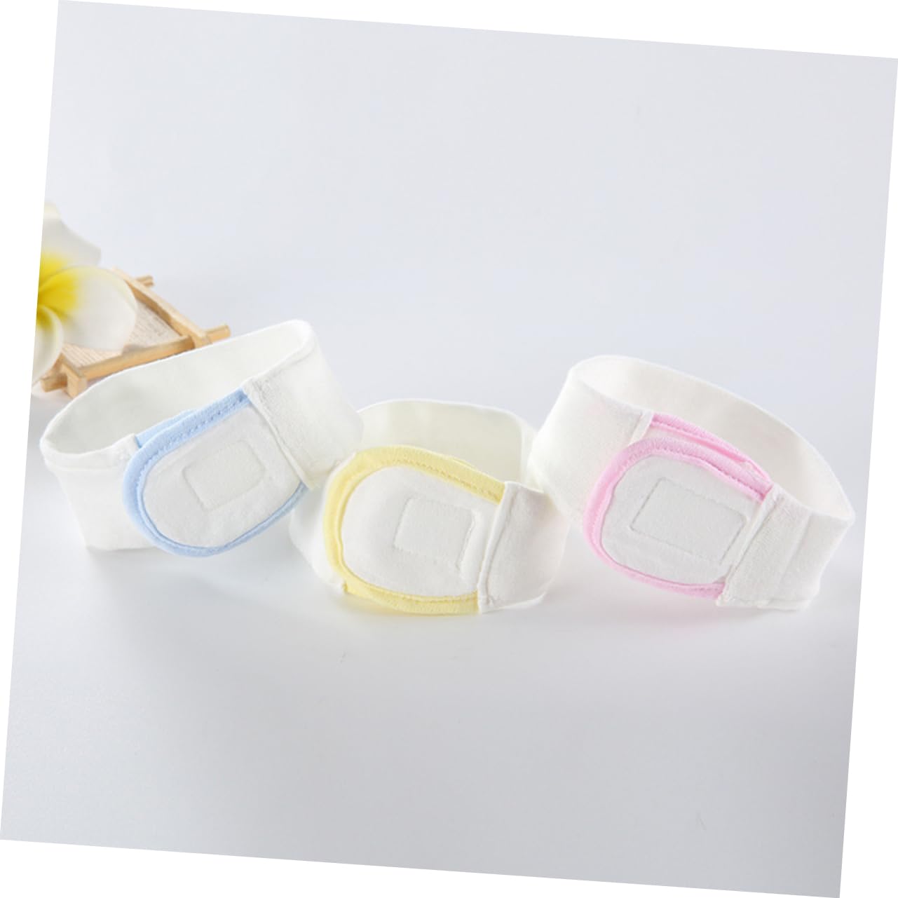 Cinghie Regolabili Per Pannolini Cotone Fissaggio Sicuro Riutilizzabile 3 Pezzi Blu Giallo Rosa