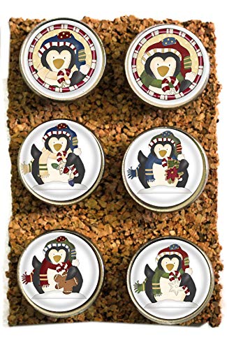 Set of 6 Christmas PenguinsPP Decorative Pushpins for Kitchen Corkboards and Bulletin Boards Handmade Home Decor Thumbtacks-C
