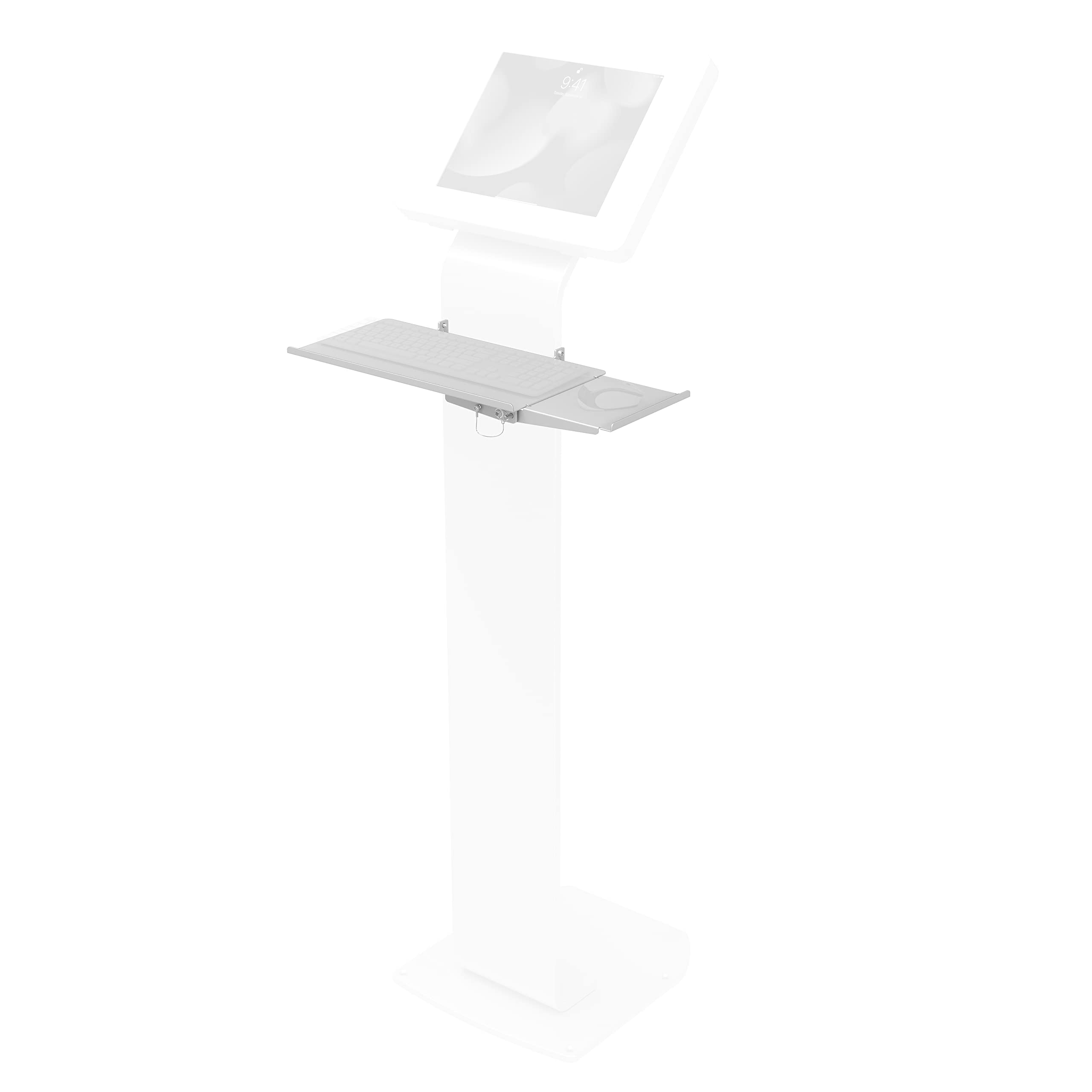 Add-on Keyboard Tray – CTA Add-on Keyboard Tray for Floor Stands &amp; CTA Products – White - (ADD-KBTW)