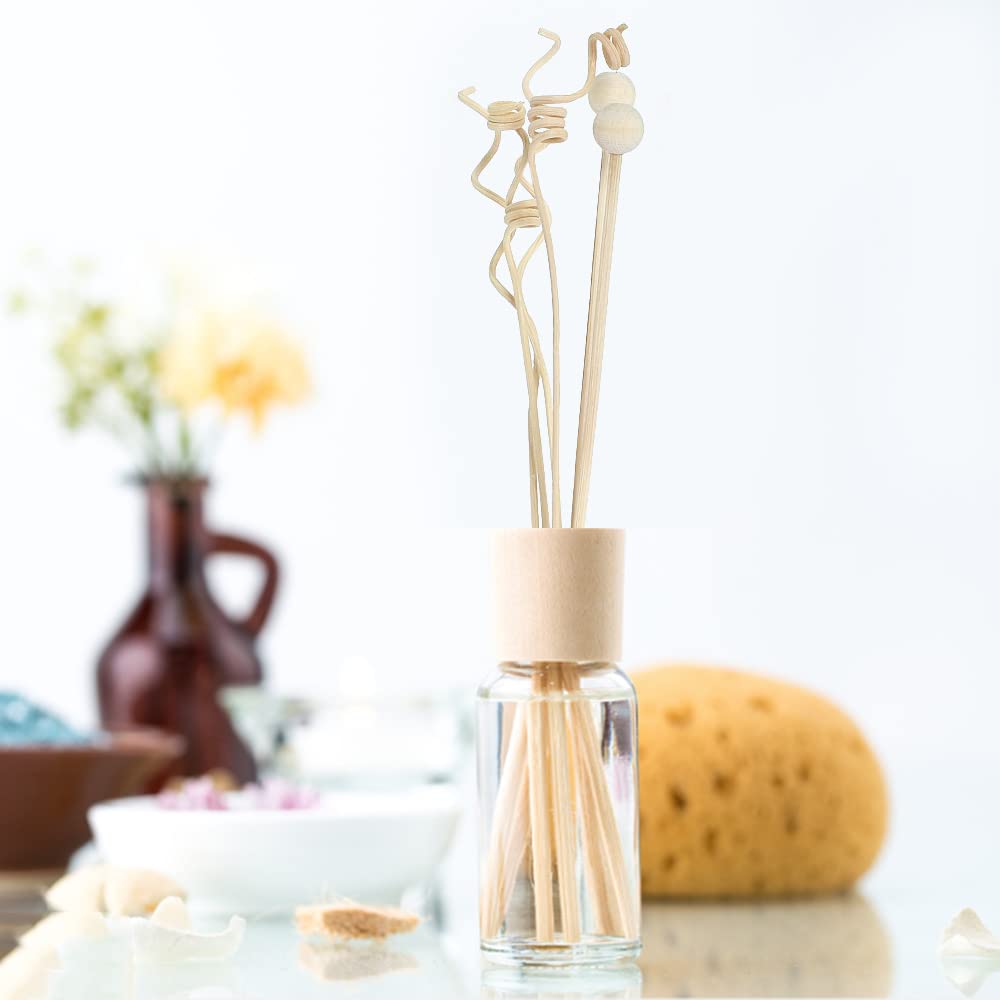 5-Pack Rattan Reed Diffuser Sticks With Dried Flowers - Essential Oil Aromatherapy Refills