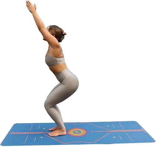 Miniatura 8 de Liforme Colección de esterillas de yoga estampadas, bolsa de yoga incluida, sistema de alineación patentado, agarre guerrero, antideslizante,
