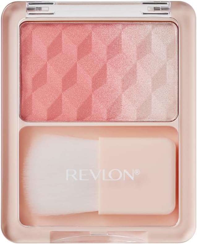 Revlon Blush Duo 002 Sienna (Color Image: Healthy Milky Coral) Teak Highlighter Face Color 4.3g