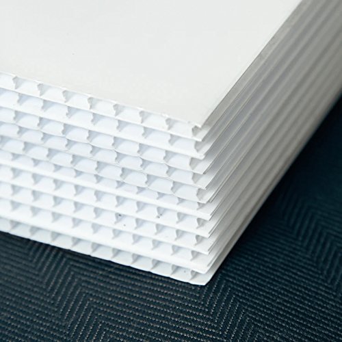 Corrugated Plastic Sheet For Indoor And Outdoor Use - 4 Mm Thick Poster Board, 24X36 Inches - Pack Of 2 White Plastic Board Sheets - Waterproof Coroplast Sheets And Lightweight Blank Yard Signs #TOP6
