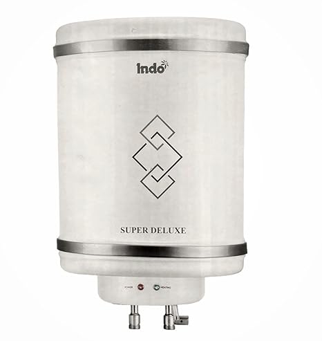Indo Super deluxe 10 L Storage Water Heater with Thermal Cut Out and Rust proof body (White) (10 L)