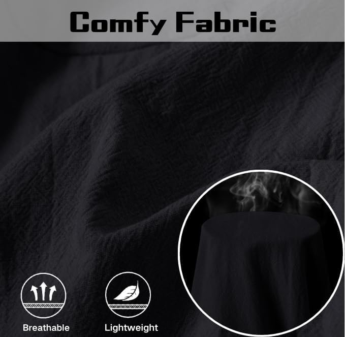 EKLENTSON Mens Cotton Linen Capri Pants Light Loose 3/4 Long Shorts Elastic Waist Drawstring Harem Casual Beach Yoga Trousers - Image 6