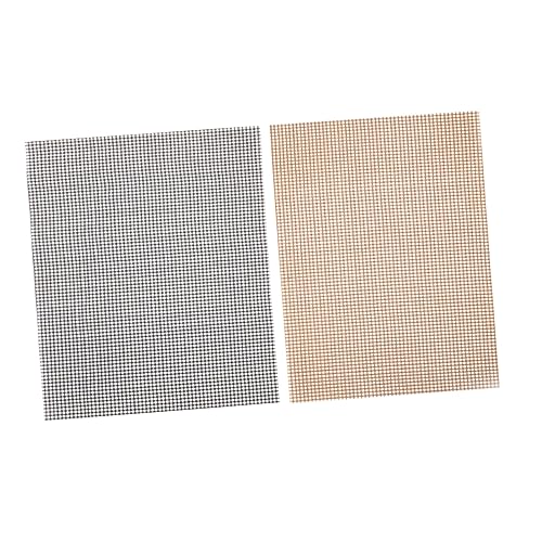 HEMOTON 2pcs Non Stick Bbq Grill Mesh Mats Reusable Glass Fiber Cooking Cushions for Easy Cleaning for Picnics and Restaurants Fits Grills and Stoves