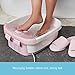 Homedics Bubble Bliss Deluxe-Foot Spa, Heat Maintenance, Raised Nodes, 3 Attachements, Pink