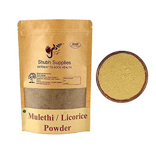 Shubh Supplies Pure & Natural Mulethi Powder For Skin Whitening, Licorice Powder For Body, Skin, Cough and Hair 300 Gm