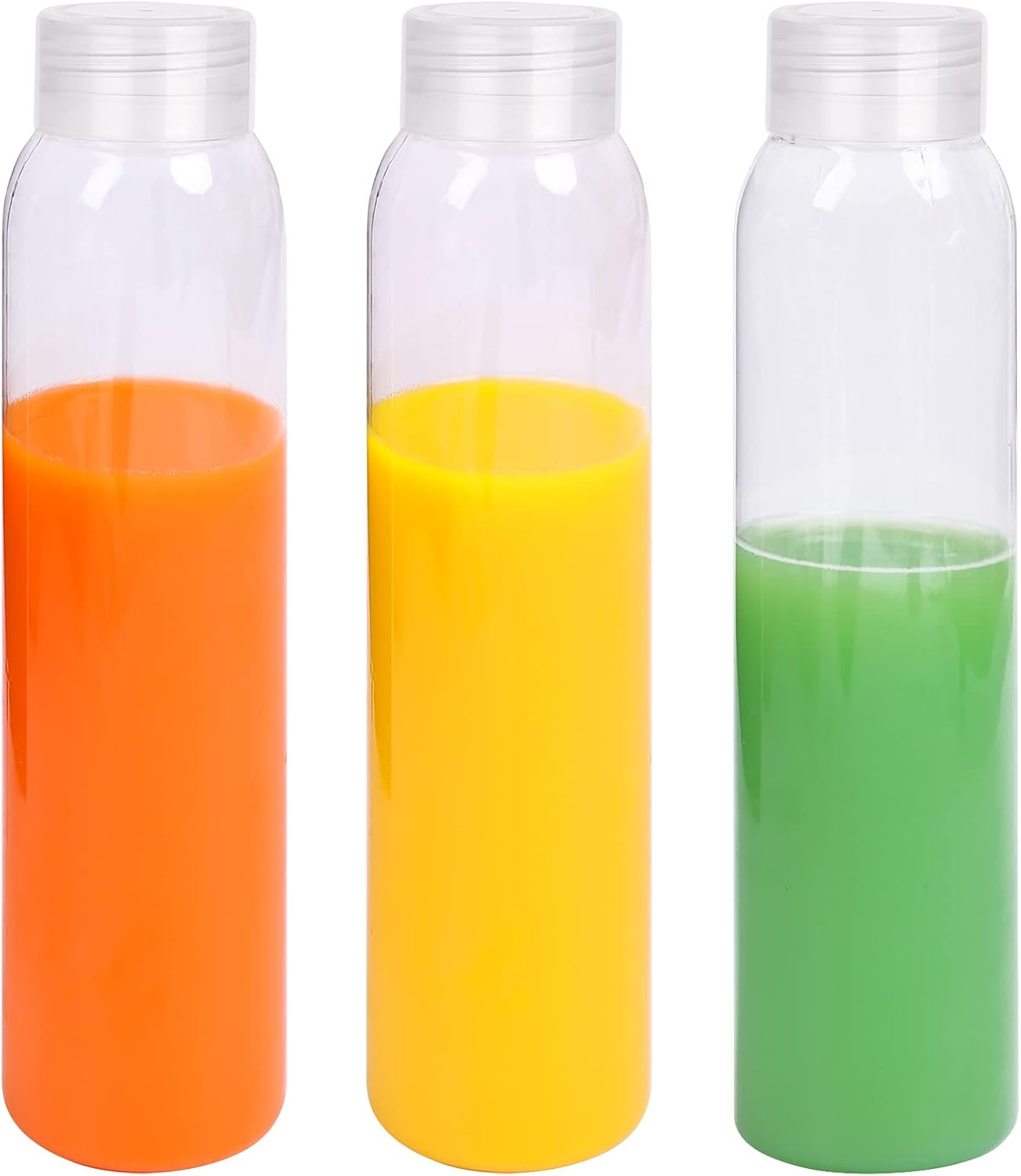 Aneco 12 Pack 12 Ounce PET Empty Juice Bottles with Lids Reusable Clear Drink Containers for Storing Juice, Milk, Smoothie or Homemade Beverages (Clear) - Image 4