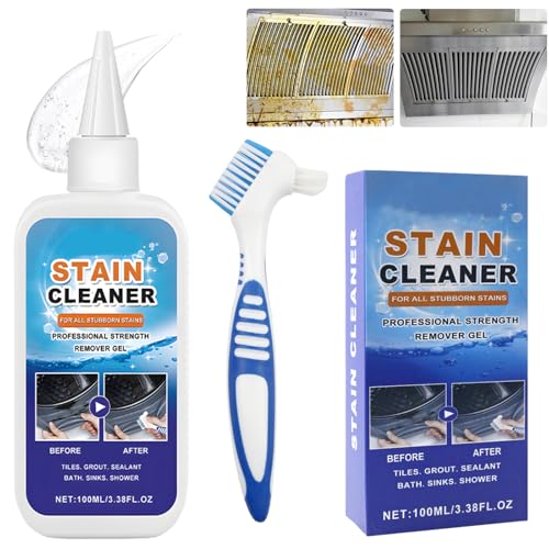 DGMI Eliminación de Manchas Domésticas de Gel, Removedor de Moho para Baño, Gel Limpiador de Manchas de Moho, Limpiador de Lavadora para Lavar Juntas, Azulejos, Nevera, Ventanas, Baño