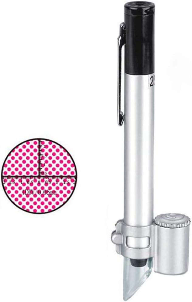 lente di ingrandimento per microscopio con scala