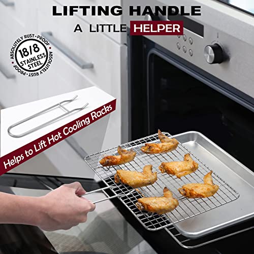 Buy 18/8 Stainless Steel, Cooling Rack for Baking with Lifting Handle