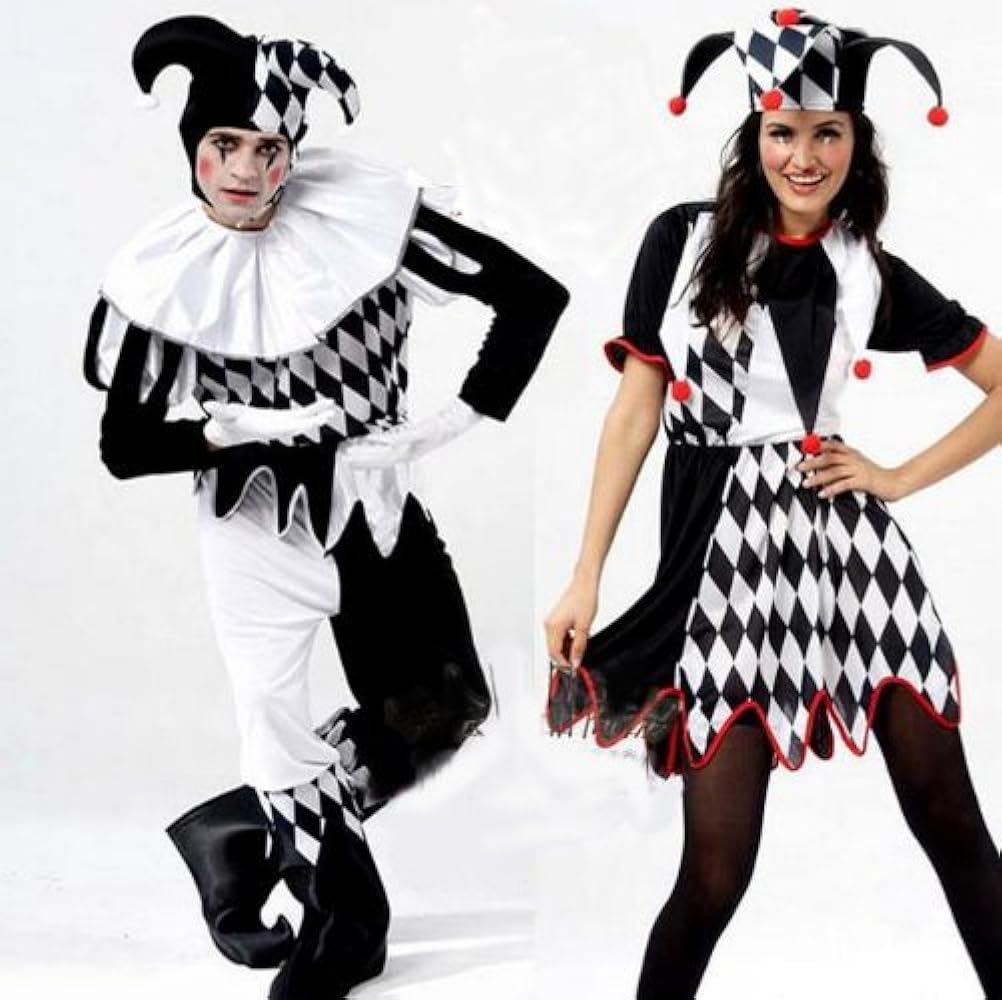 ハロウィン ペア ピエロ コスチューム Qoo10] ハロウィン衣装 ピエロ コスチューム 仮