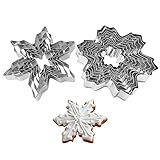 Snowflake Cookie Cutters Metal Cake Cutters for Fondant Decorating Fruit Cutter Sandwich Cutter Kids...