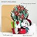 Lovepop Christmas Disney's Mickey Mouse Festive Cheer Pop-Up Flower Buds Bouquet for Her and Him - 3D Holidays Greeting Cards - 12