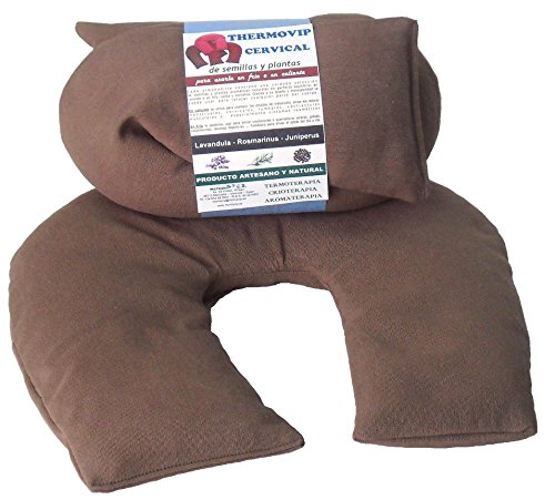 Thermovip"Cervical Chocolate" Almohadilla Cojín Termo Calmante de Semillas y Plantas Aromáticas Cover