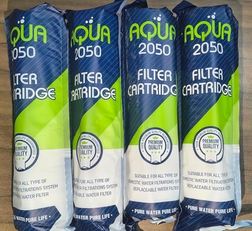 Image of AQUANERO+ PS-05 PP Spun Filter 10 Inch 5 Micron Water Filter Candle | Sediment Filter | Pre Filter | Outer Filter Candle | Pack of 4 for All Type RO Water Purifier AQUAFRESH PP Spun Candle 4