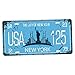 Produktbild MagiDeal Vintage Metallbild Blechschild Wandkunst für Bar Cafe, USA Autokennzeichen - New York 2