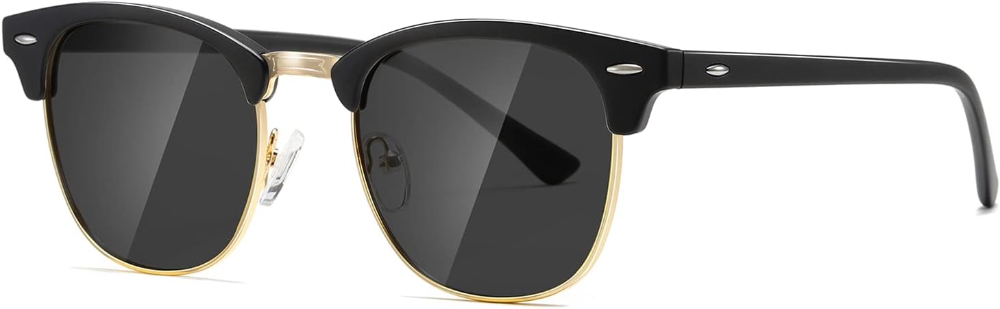 Polarized Sunglasses For Women And Men Semi Rimless Frame Retro Sun Glasses AE0369