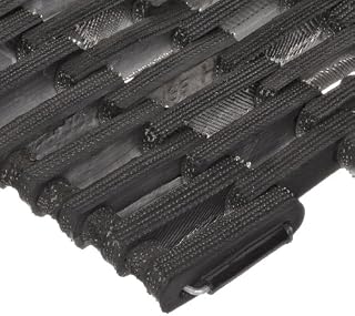 Durable Durite Recycled Tire-Link Outdoor Entrance Mat, Straight Weave, 20" x 30", Black