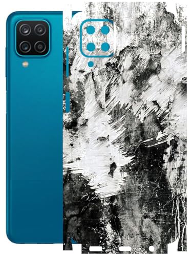 Image of AtOdds - Full Body Back Screen Guard Protector Film - Lamination Wrap Skin Sticker Compatible with Samsung Galaxy A12 | Scratchproof Matte Finish (Messed)
