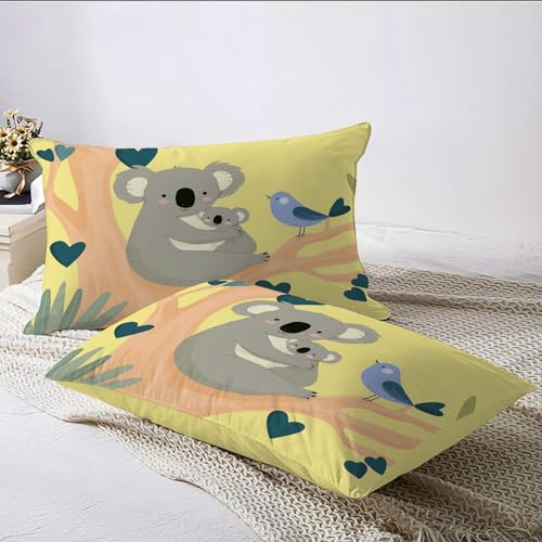 Housse de Couette 220x240cm Koala et Oiseau avec 2 Taies - 6