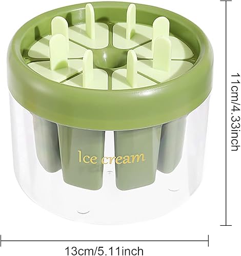 Miniatura 9 de MISNODE Moldes de silicona para paletas de 8 piezas, moldes de paletas reutilizables, moldes de paletas de hielo, bricolaje, práctica máquina de
